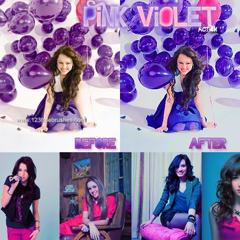 Pink Violet Photoshop Action