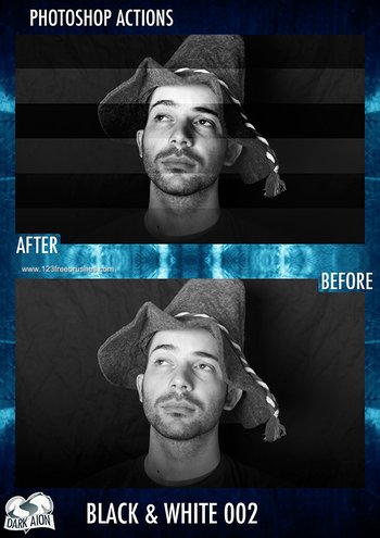 Ps Black And White effect photoshop action