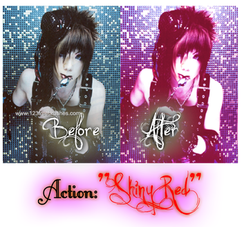 Ps “Shiny Red” Effect Photoshop Action
