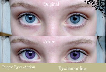 Purple Eyes effect photoshop action