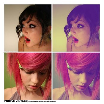 Purple Vintage Effect Photoshop Action