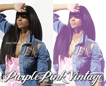 Purplepink Vintage Effect Photoshop Action