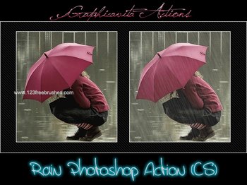 Rain Photoshop Action