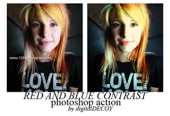 Red And Blue Contrast Photoshop Action