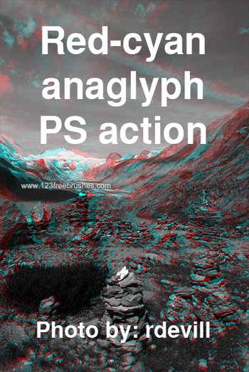 Red Cyan Anaglyph Action In Bw