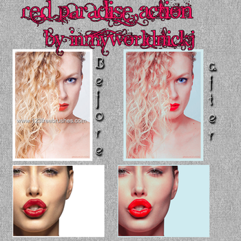 Red Paradise Effect Photoshop Action