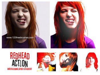 Redhead Effect Photoshop Action