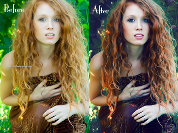 Redhead Pretty effect photoshop action