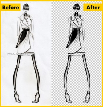 Remove The Background From A Drawing Or Lineart Effect Photoshop Action