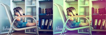 Retro Rainbow Effect Photoshop Action