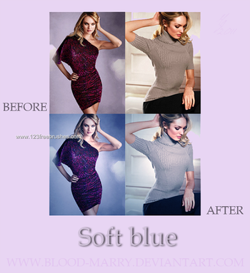 Soft Blue Photoshop Action