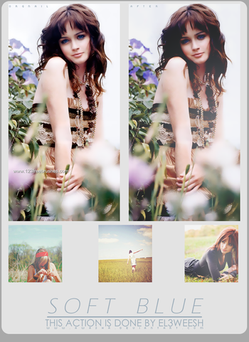 Soft Blue Photoshop Action