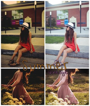 Summer Vintage Effect Photoshop Action