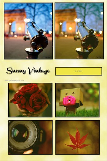 Sunny Vintage Effect Photoshop Action