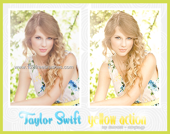 Taylor Swift Yellow Effect Photoshop Action