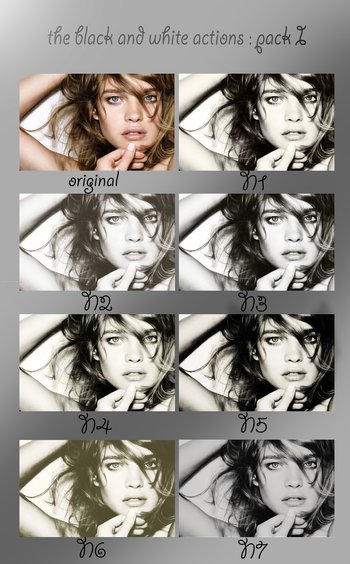The Black And White Pack effect photoshop action