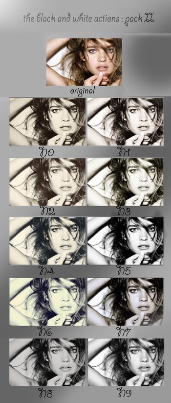 The Black And White Pack effect photoshop action