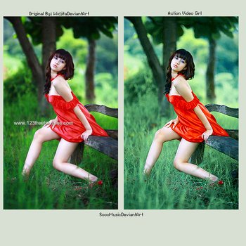 Video Girl effect photoshop action