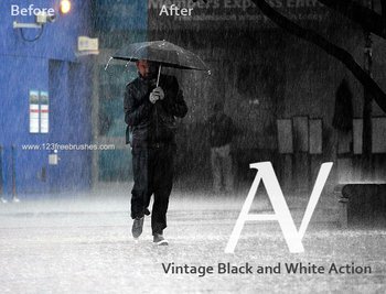 Vintage Black And White Effect Photoshop Action