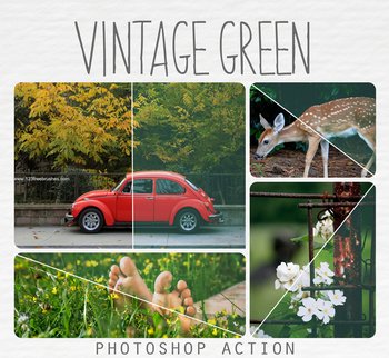 Vintage Dark Green Effect Photoshop Action