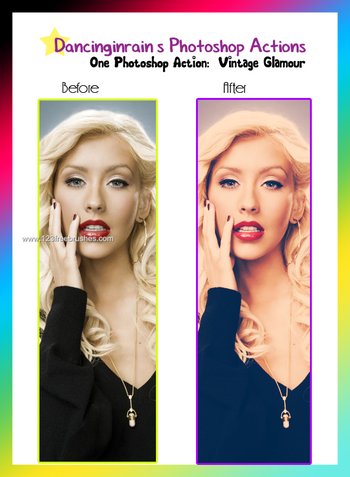 Vintage Glam Effect Photoshop Action