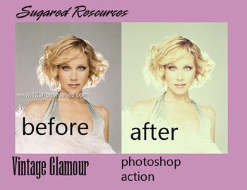 Vintage Glam Effect Photoshop Action