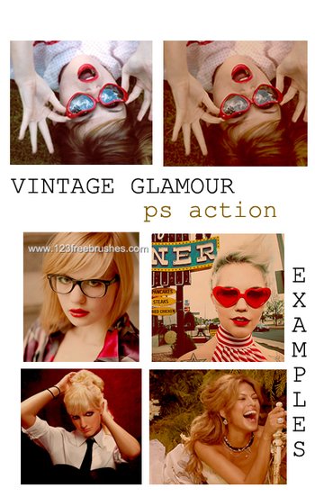 Vintage Glamour Effect Photoshop Action