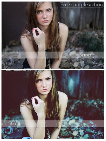 Vintage Green Sample Effect Photoshop Action