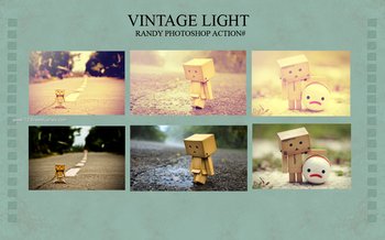Vintage Light Effect Photoshop Action