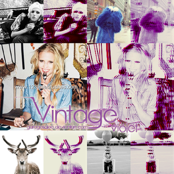 Vintage Violet Effect Photoshop Action