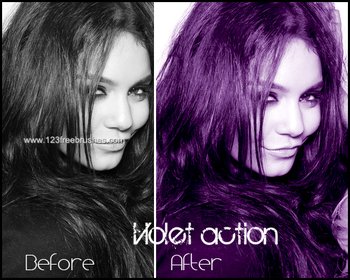 Violet Effect Photoshop Action