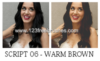 Warm Brown Script Effect Photoshop Action