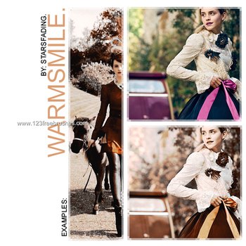 warm smile Effect Photoshop Action