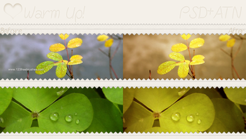 Warm up PSD and ATN Effect Photoshop Action