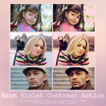 Warm Violet Contrast Effect Photoshop Action