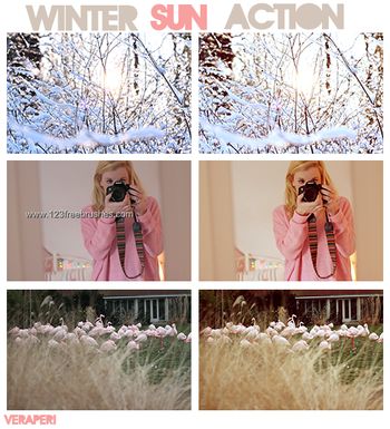Winter Sun Photoshop Action