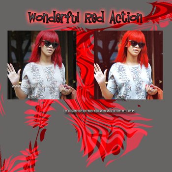 Wonderful Red Effect Photoshop Action