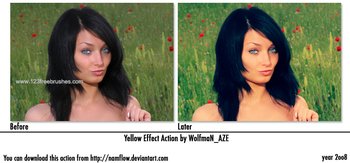 Yellow Effect Effect Photoshop Action