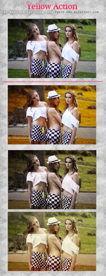 Yellow Effect Photoshop Action