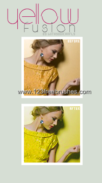 Yellow Fusion Effect Photoshop Action