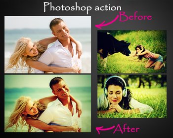 Yellow Vintage Effect Photoshop Action