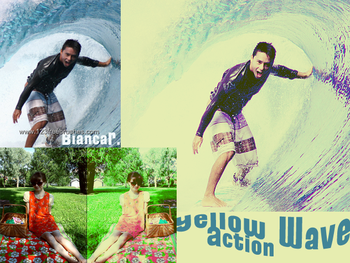Yellow Wave Effect Photoshop Action