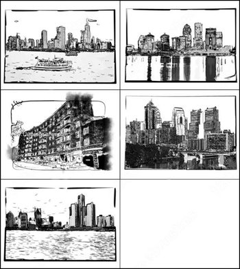 City Skyline Free Photoshop Brushes