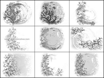 Free Decorative Circle and Flower Brushes