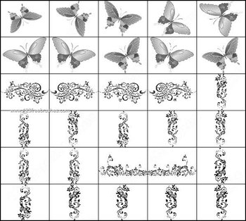 Butterfly and Decorative Flower Brushes Free