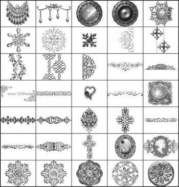 Jewels Photoshop Brush Pack