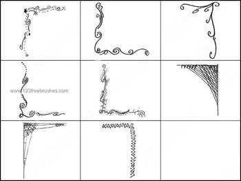 Free Decorative Border Photoshop Brushes