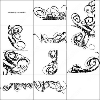 Free Grunge Swirl Photoshop Brushes