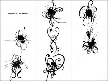 Free Splatter Swirls Brushes