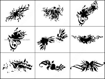 Flower Silhouette Brushes Photoshop